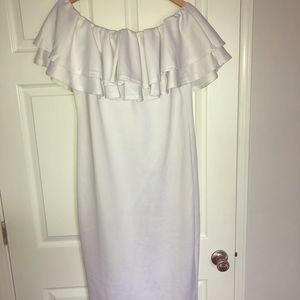 White off the shoulder dress
